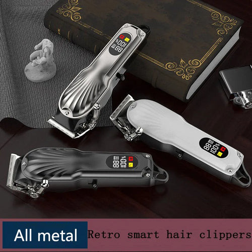 Full Metal Combo Kit Barber Hair Clipper For Men Professional Electric Beard Hair Trimmer Rechargeable Haircut NEW