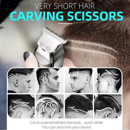 Full Metal Combo Kit Barber Hair Clipper For Men Professional Electric Beard Hair Trimmer Rechargeable Haircut NEW