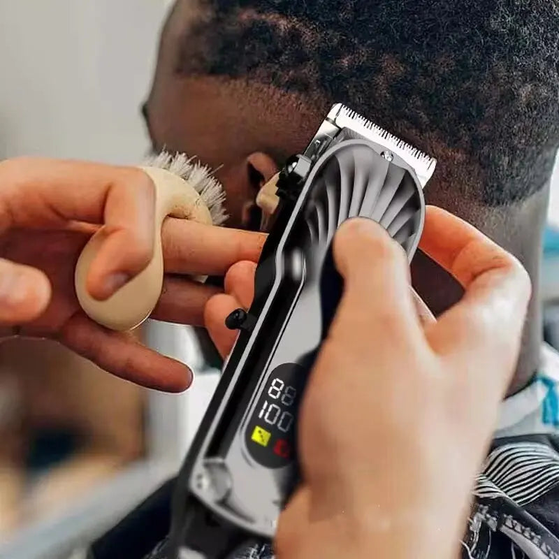 Full Metal Combo Kit Barber Hair Clipper For Men Professional Electric Beard Hair Trimmer Rechargeable Haircut NEW