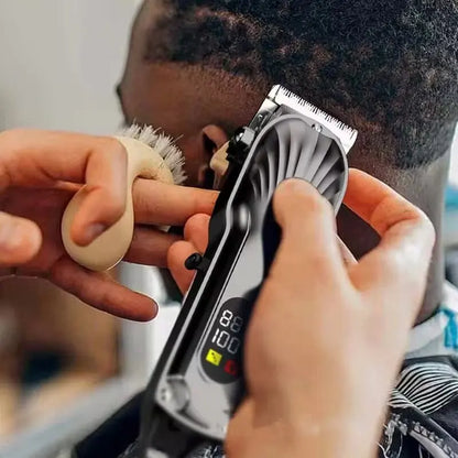 Full Metal Combo Kit Barber Hair Clipper For Men Professional Electric Beard Hair Trimmer Rechargeable Haircut NEW